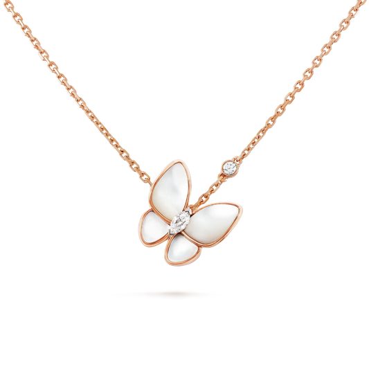 [⭐Novea]BUTTERFLY MOP DIAMOND NECKLACE