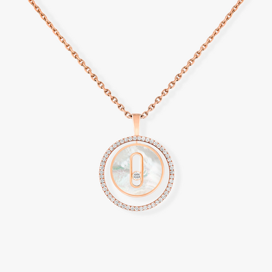[⭐Novea]Demo MOVE 1 DIAMOND WHITE MOTHER OF PEARL PINK GOLD DIAMOND NECKLACE