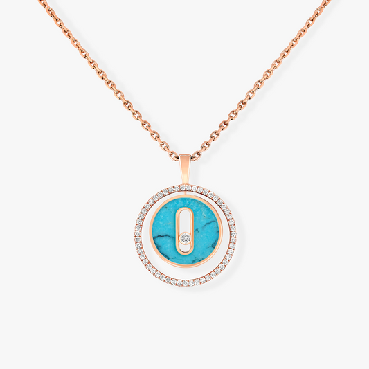 [⭐Novea]Demo MOVE 1 DIAMOND TURQUOISE PINK GOLD DIAMOND NECKLACE
