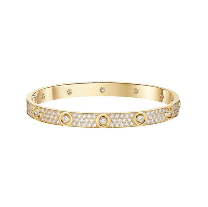 [⭐Novea]LOVE BRACELET 6.1MM DIAMOND-PAVED 10 BIG DIAMONDS