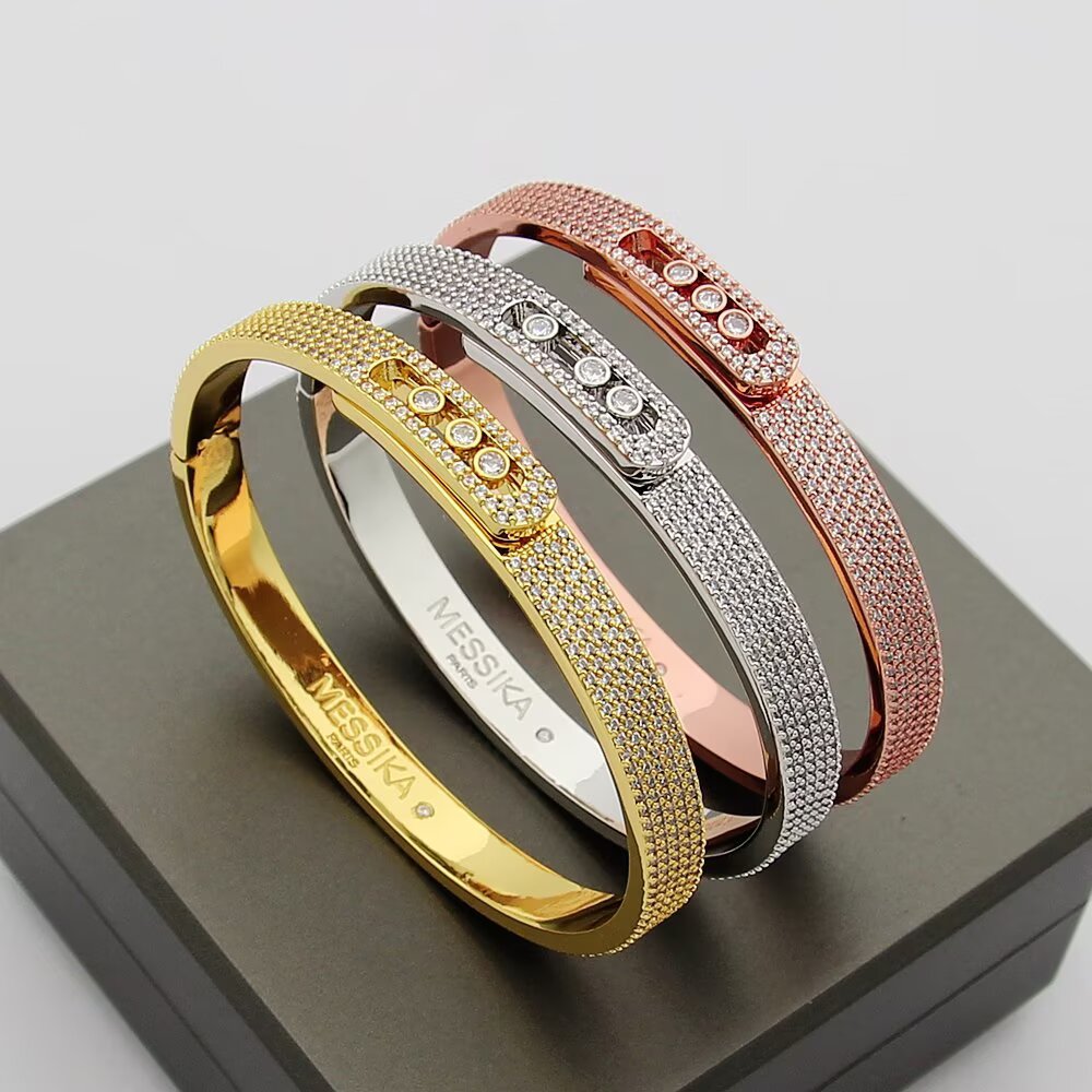 [⭐Novea]Move Noa Full Pavé Diamond Bangle Bracelet