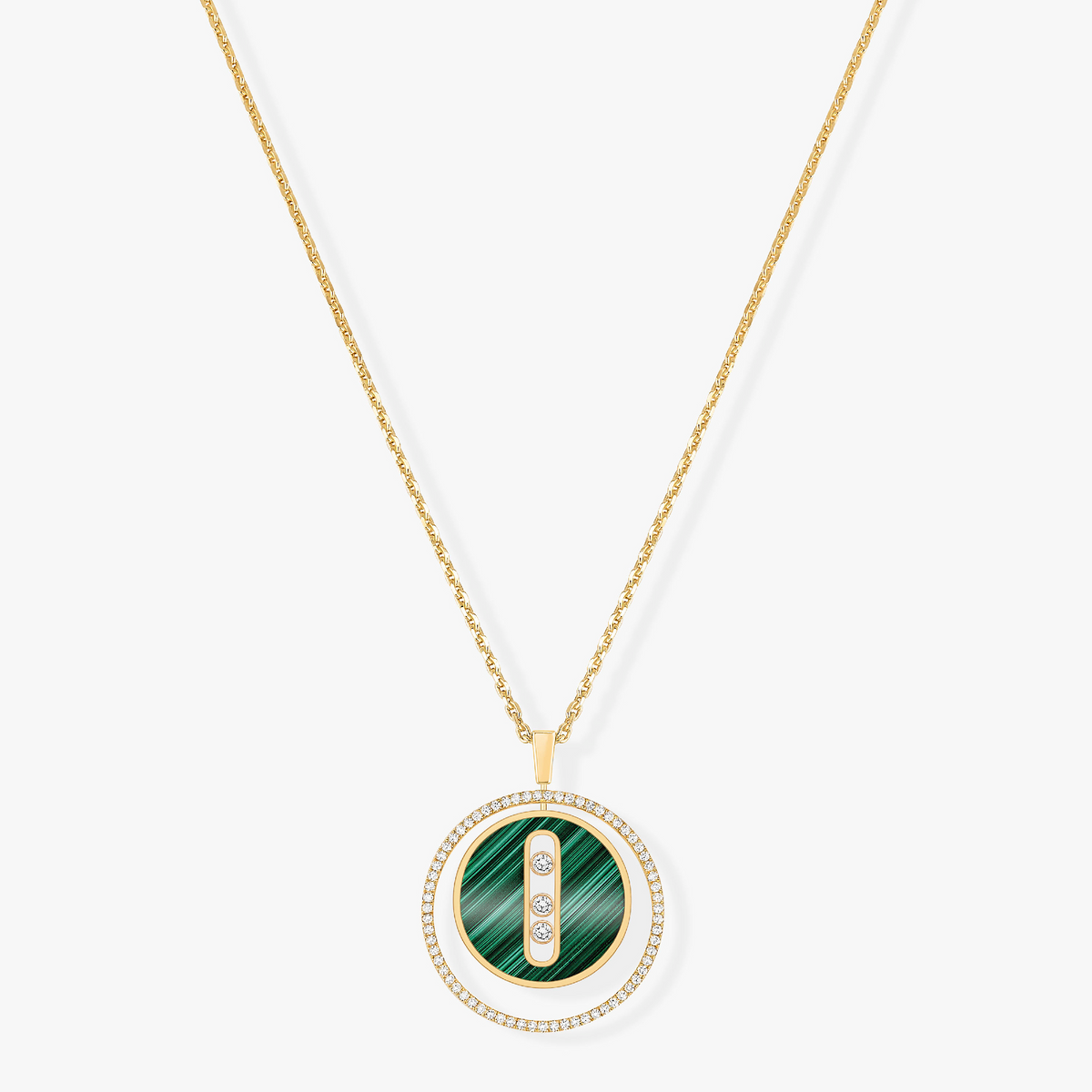 [⭐Novea]Demo MOVE 3 DIAMOND MALACHITE GOLD DIAMOND NECKLACE
