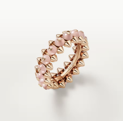 [⭐Novea]CLASH ELEGANT ROSE GOLD RING FEATURING NATURAL AGATE