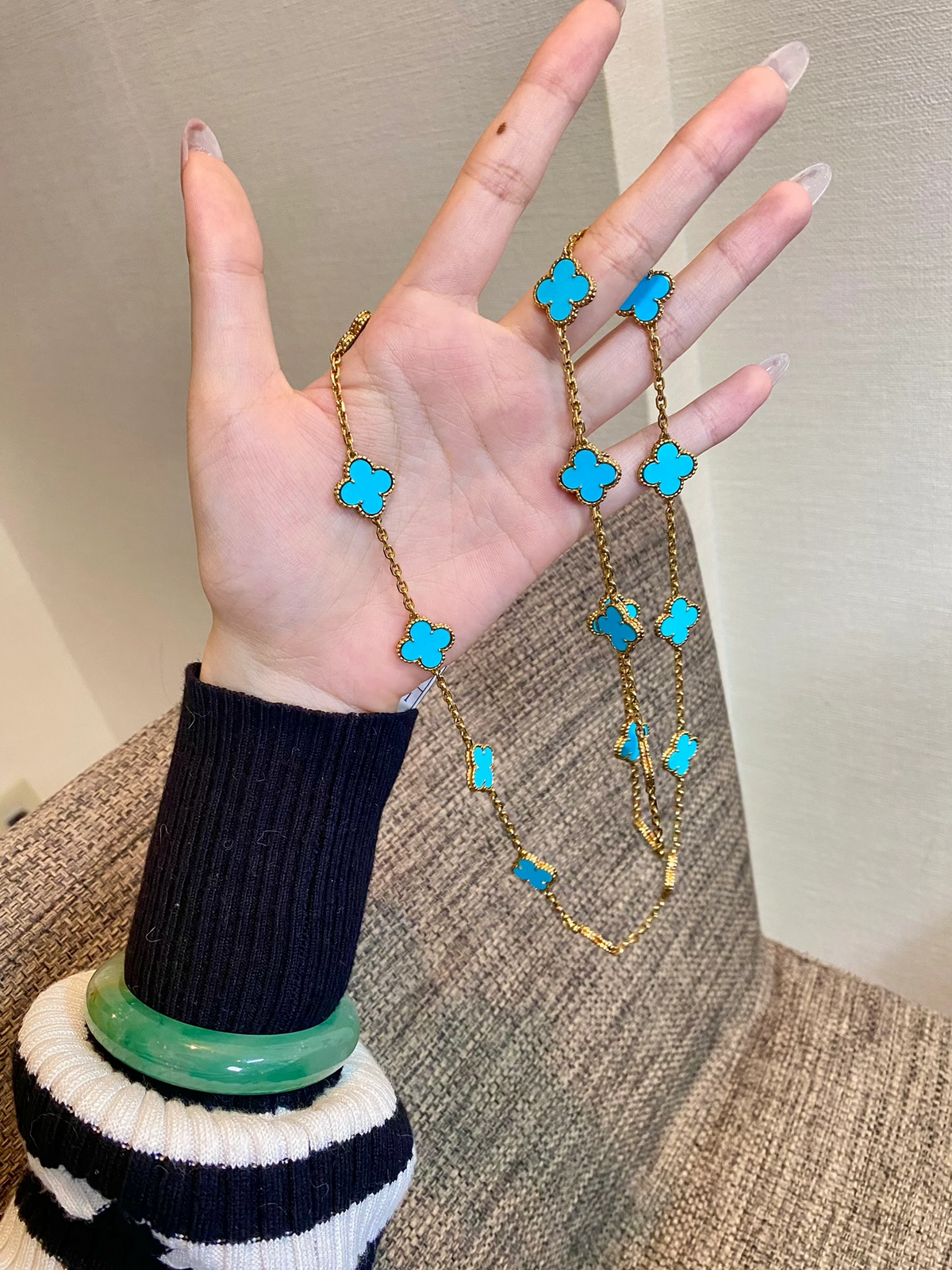 [⭐Novea]CLOVER 20 MOTIFS TURQUOISE GOLD