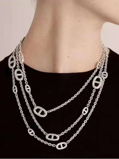 [⭐Novea]Classic Silver Sweater Chain