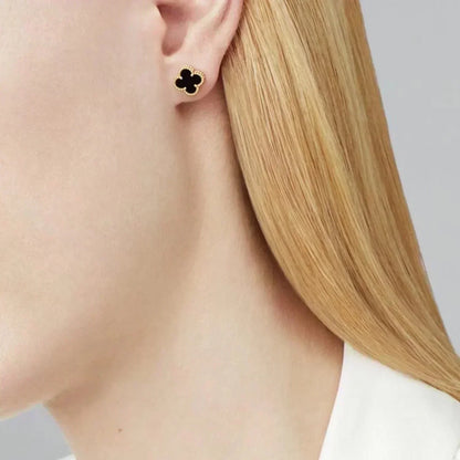 [⭐Novea]CLOVER MINI 9.5MM BLACK MOP EARRINGS