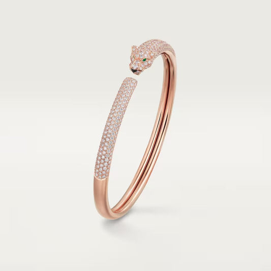 [⭐Novea]PANTHERE FULL DIAMOND OPEN BRACELET