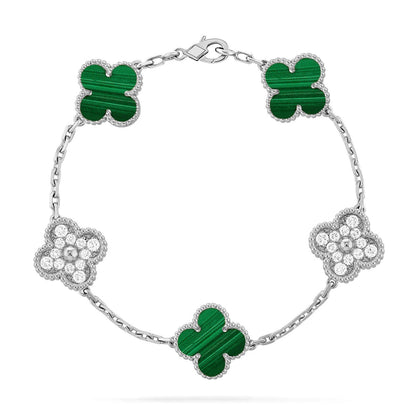 [⭐Novea] CLOVER 5 MOTIF MALACHITE BRACELET COLLECTION