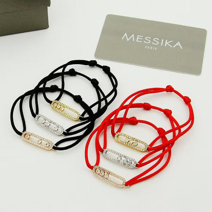 [⭐Novea]Messika Care(s) pink cord pavé bracelet