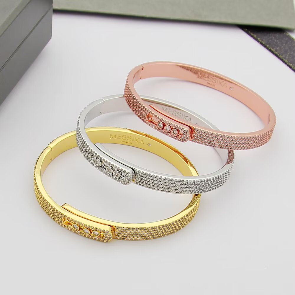 [⭐Novea]Move Noa Full Pavé Diamond Bangle Bracelet