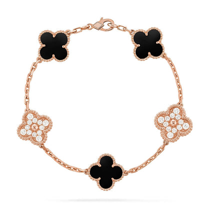 [⭐Novea] CLOVER 5 MOTIF ONYXS BRACELET COLLECTION