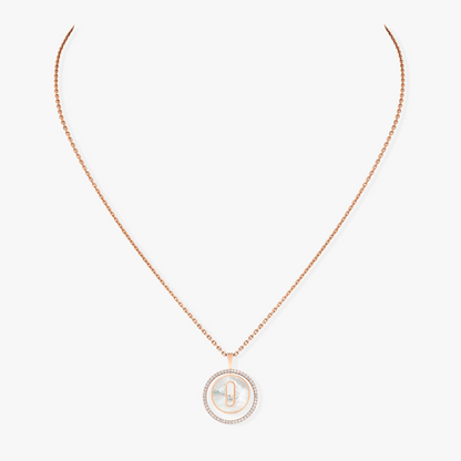 [⭐Novea]Demo MOVE 1 DIAMOND WHITE MOTHER OF PEARL PINK GOLD DIAMOND NECKLACE