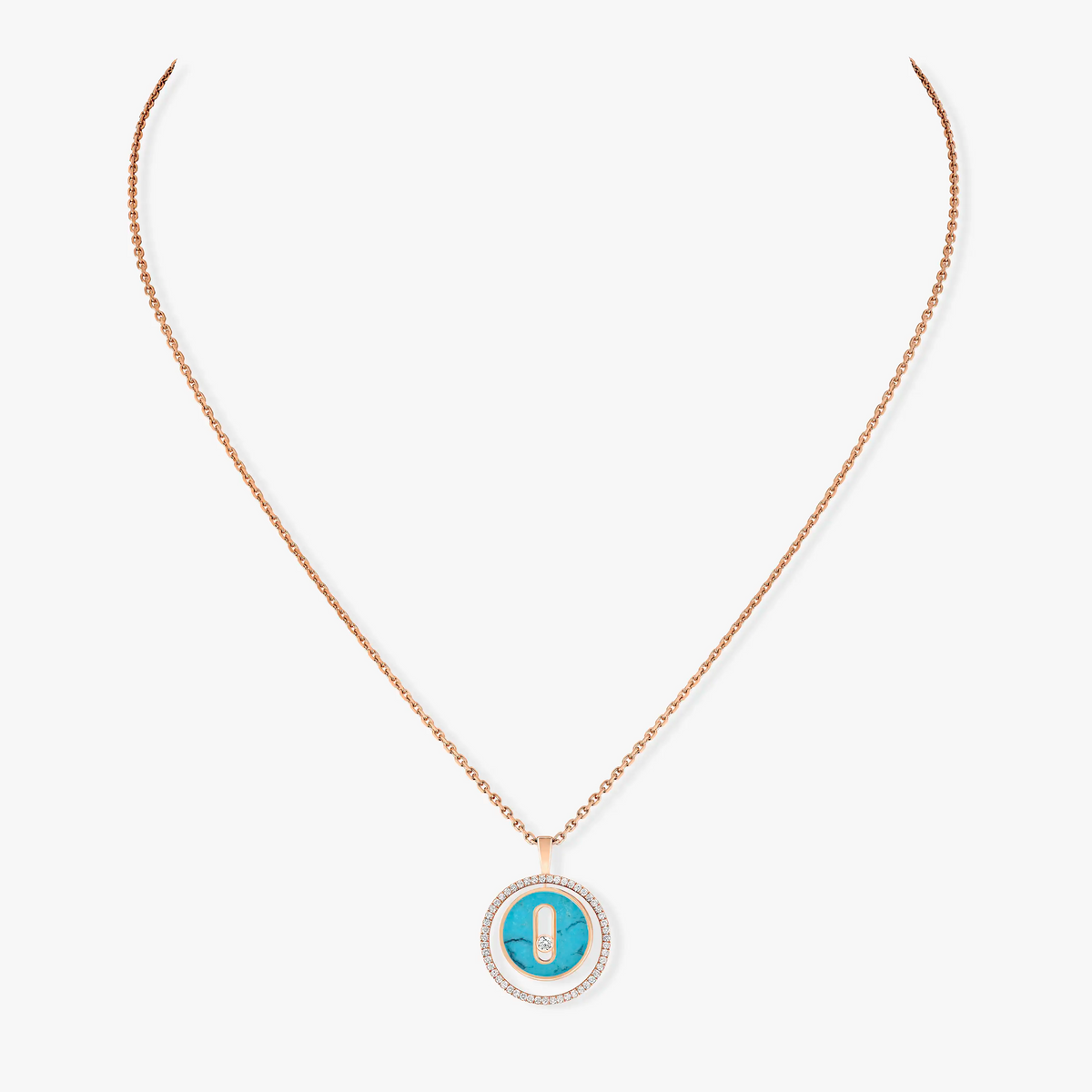 [⭐Novea]Demo MOVE 1 DIAMOND TURQUOISE PINK GOLD DIAMOND NECKLACE