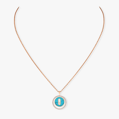 [⭐Novea]Demo MOVE 1 DIAMOND TURQUOISE PINK GOLD DIAMOND NECKLACE