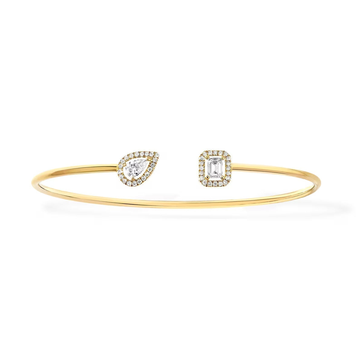 [⭐Novea]JONC FLEX MY TWIN TOI & MOI SILVER DIAMOND BRACELET