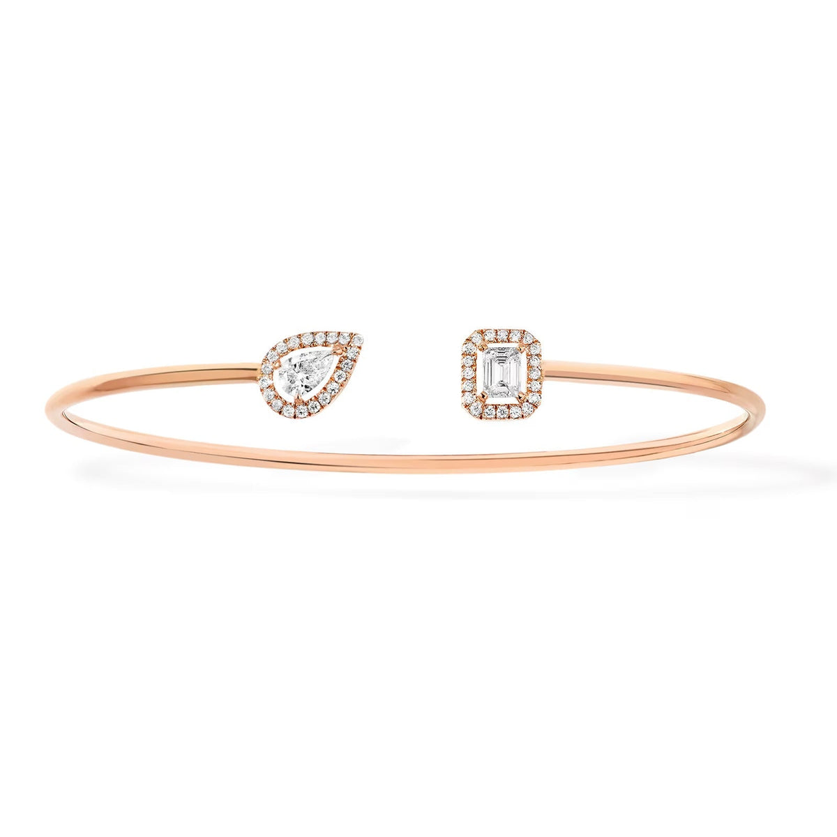 [⭐Novea]JONC FLEX MY TWIN TOI & MOI SILVER DIAMOND BRACELET