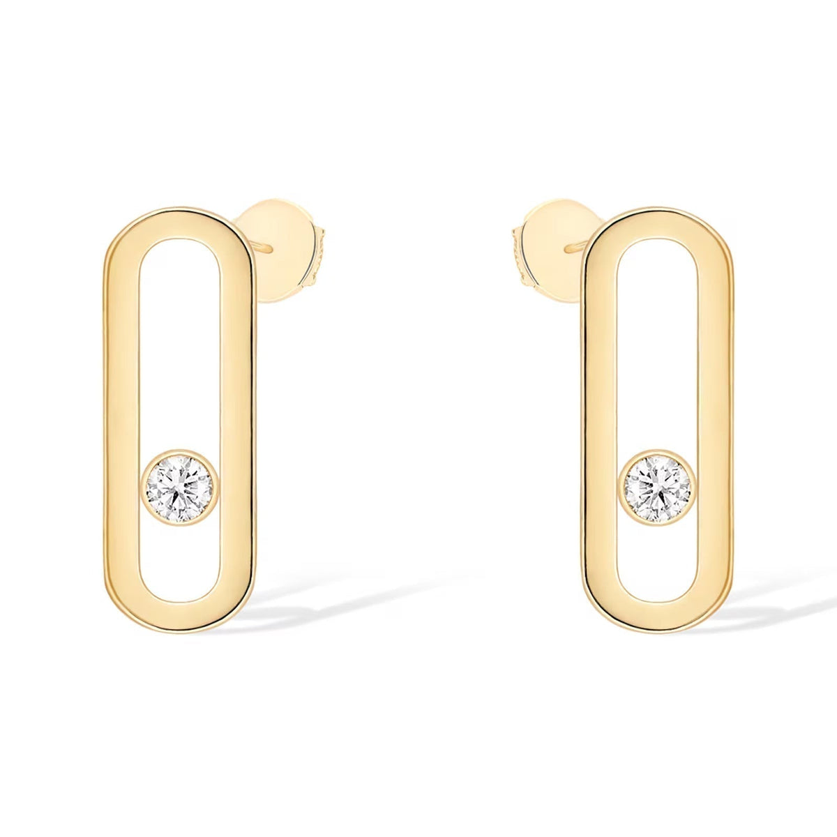 [⭐Novea]MOVE UNO SMALL 1 DIAMOND EARRINGS