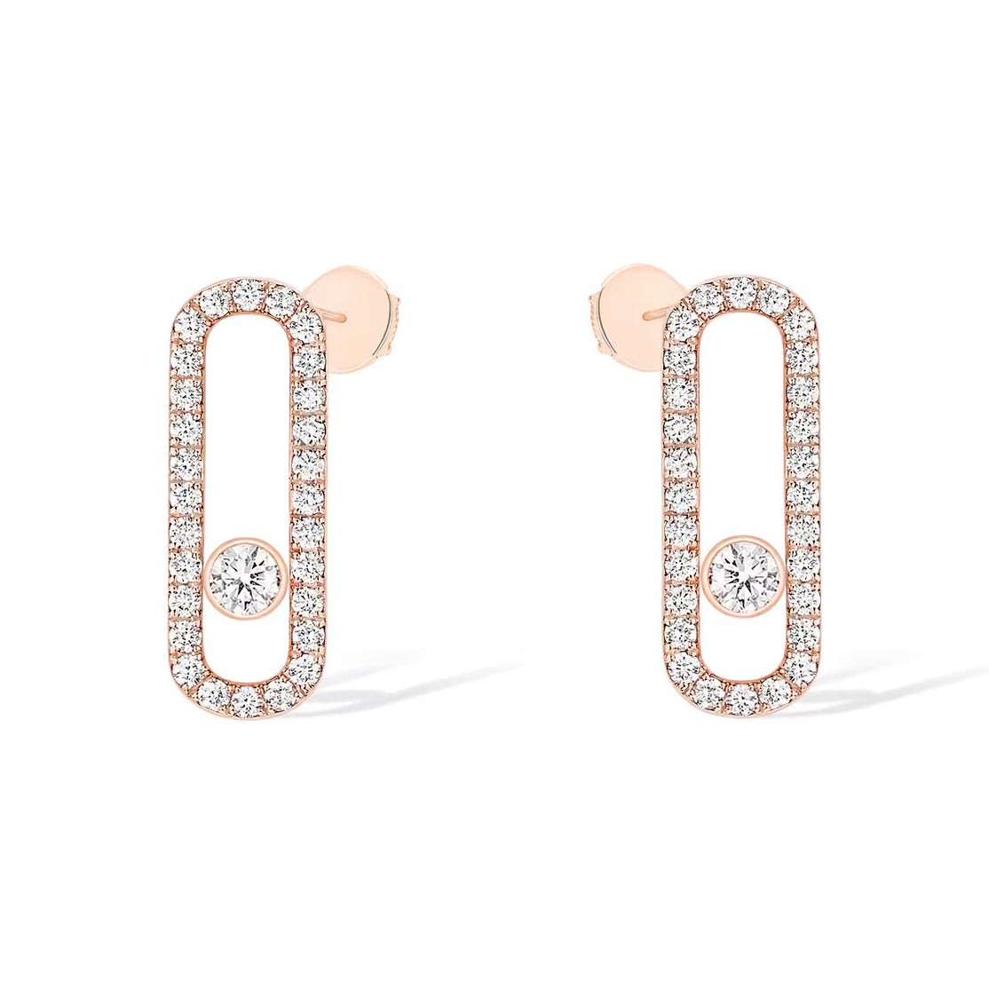 [⭐Novea]MOVE UNO STUD DIAMOND PAVED EARRINGS
