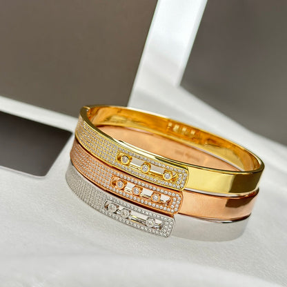 [⭐Novea]Move Noa Rose Gold Pavé Diamond Bangle Bracelet
