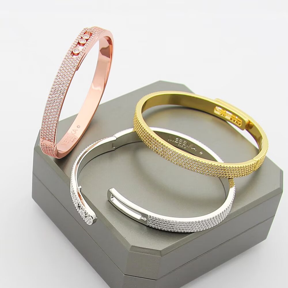 [⭐Novea]Move Noa Full Pavé Diamond Bangle Bracelet