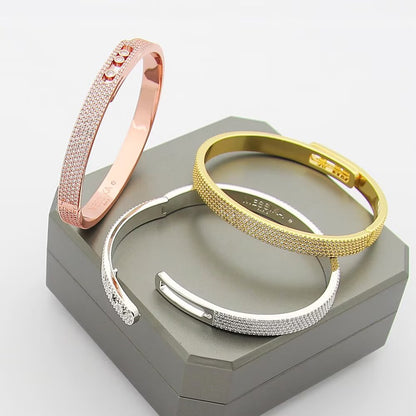 [⭐Novea]Move Noa Full Pavé Diamond Bangle Bracelet