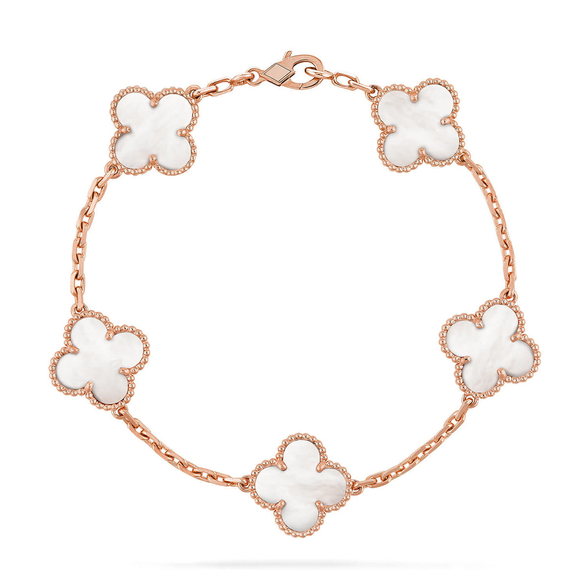 [⭐Novea]CLOVER WHITE PEARL MOP 5 MOTIF BRACELET COLLECTION