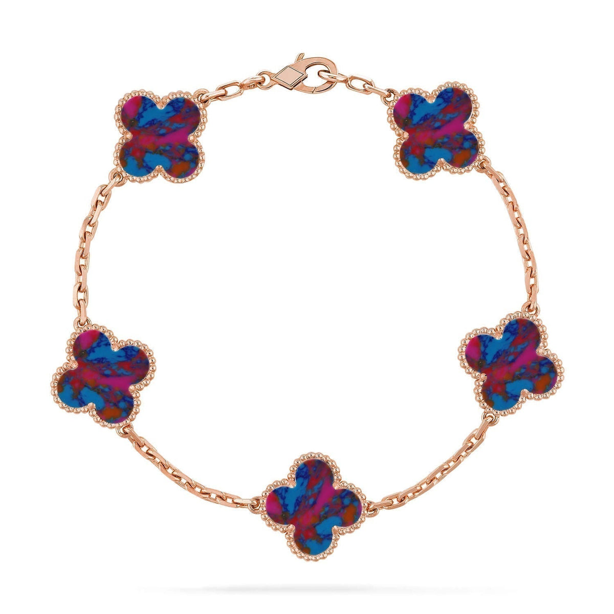 [⭐Novea]CLOVER 5 MOTIF COLOR GEMSTONES BRACELET COLLECTION