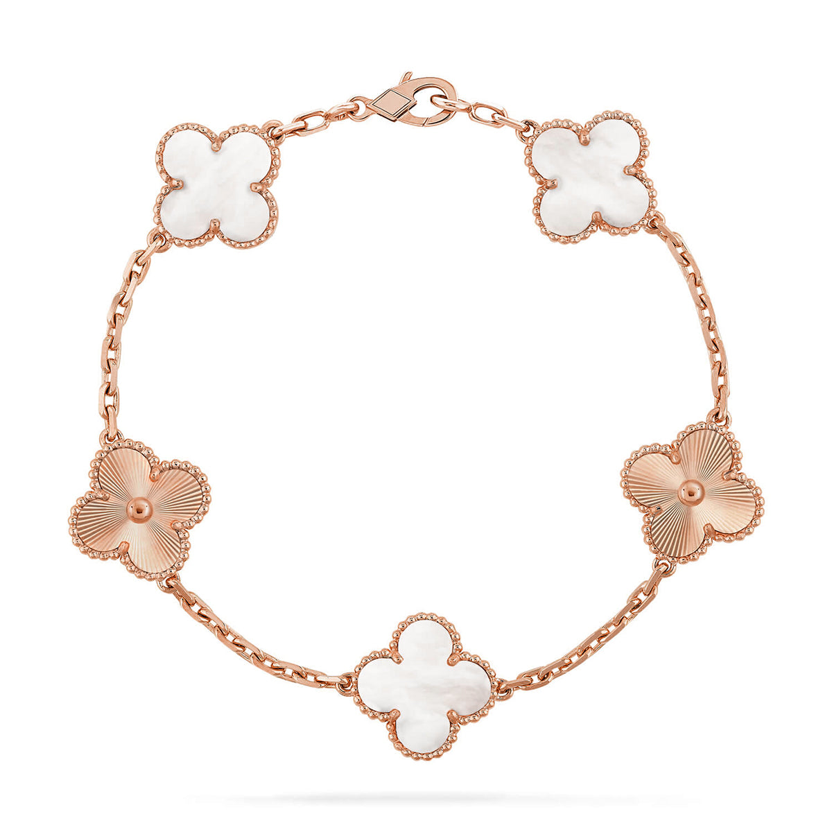 [⭐Novea]CLOVER WHITE PEARL MOP 5 MOTIF BRACELET COLLECTION