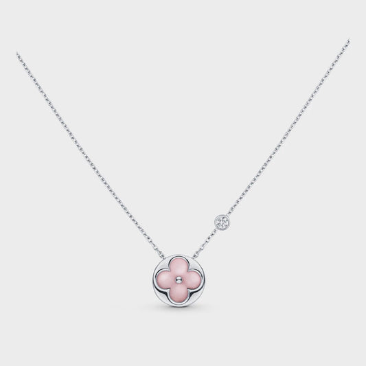 [⭐Novea]SUN MOTIF PINK MOP SILVER BRACELET
