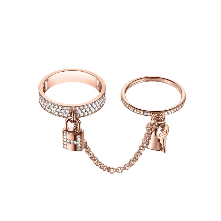 [⭐Novea]HM KELLY CLOCHETTE DOUBLE RING IN  WITH DIAMONDS