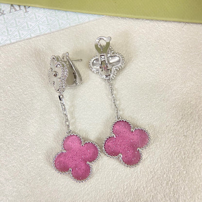 [⭐Novea]2026 NEW CLOVER 2 MOTIF  BUBBLE PINK ENAMEL