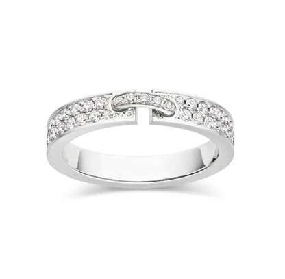 [⭐Novea]ALLIANCE LIENS VIDENCE PAVED DIAMOND 4MM RING
