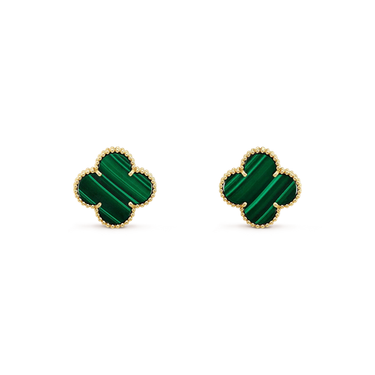 [⭐Novea]CLOVER MINI 9.5MM MALACHITE  EARRINGS