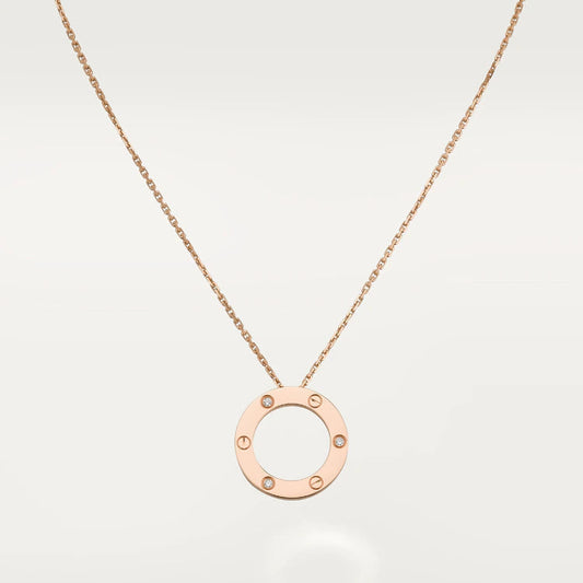 [⭐Novea]LOVE NECKLACE 16MM 3 DIAMONDS