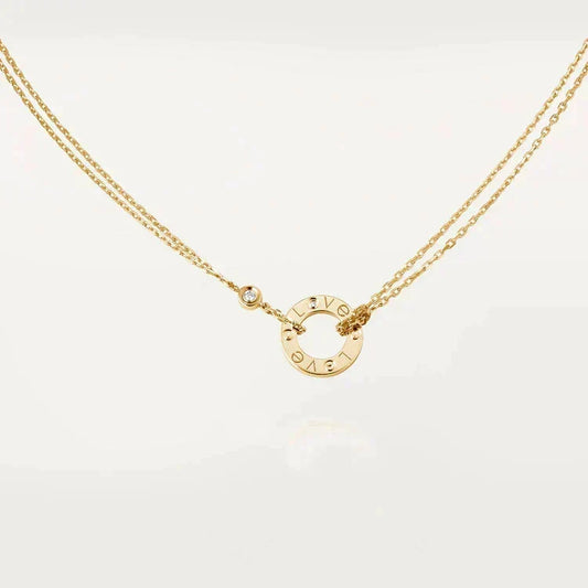 [⭐Novea]LOVE NECKLACE 16MM 2 DIAMONDS