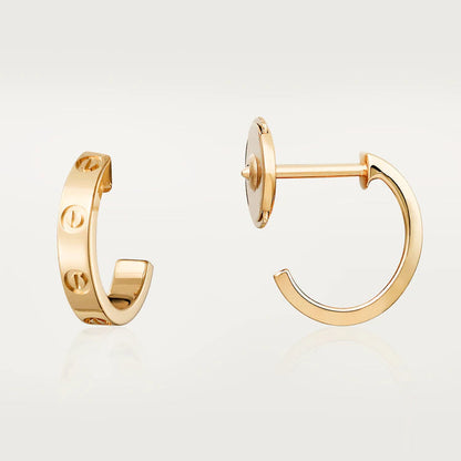 [⭐Novea]LOVE EARRINGS 2.65MM PINK GOLD