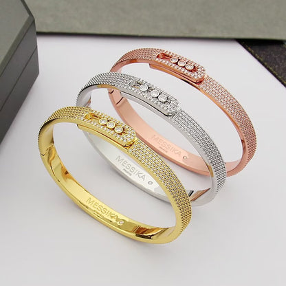 [⭐Novea]Move Noa Full Pavé Diamond Bangle Bracelet