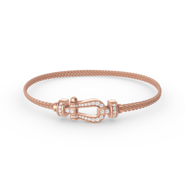 [⭐Novea]FORCE SMALL HORSESHOE  DIAMOND CHAIN ROPE BRACELET