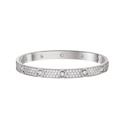 [⭐Novea]LOVE BRACELET 6.1MM DIAMOND-PAVED 10 BIG DIAMONDS