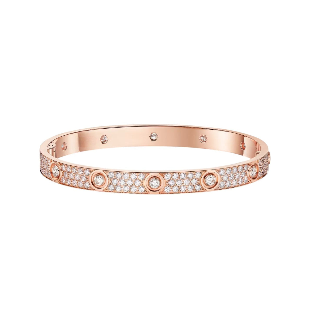 [⭐Novea]LOVE BRACELET 6.1MM DIAMOND-PAVED 10 BIG DIAMONDS