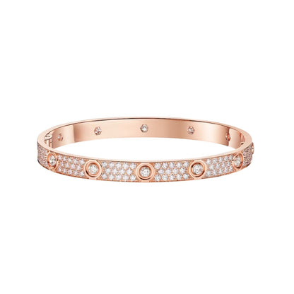 [⭐Novea]LOVE BRACELET 6.1MM DIAMOND-PAVED 10 BIG DIAMONDS