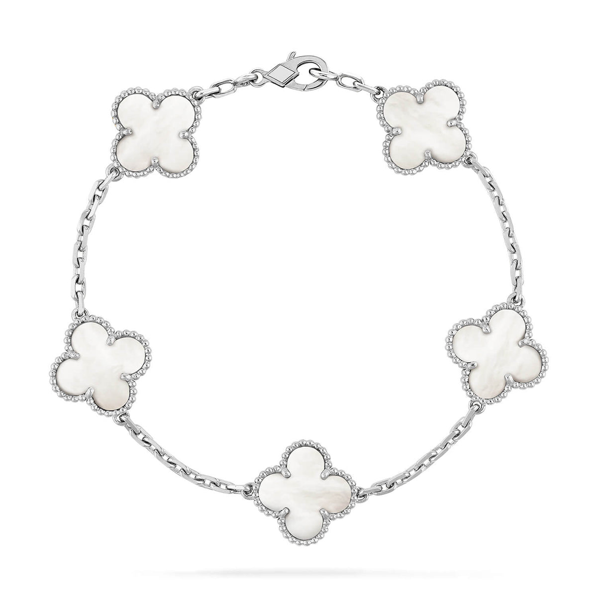[⭐Novea]CLOVER WHITE PEARL MOP 5 MOTIF BRACELET COLLECTION