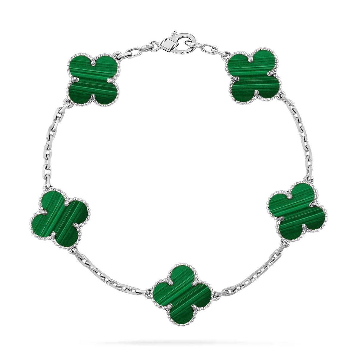 [⭐Novea] CLOVER 5 MOTIF MALACHITE BRACELET COLLECTION
