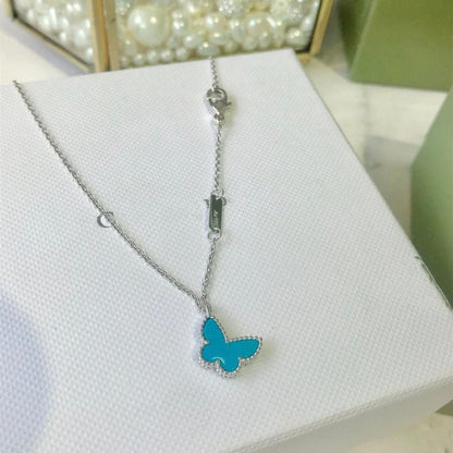 [⭐Novea]BUTTERFLY TURQUOISE BUTTERFLY BRACELET SILVER