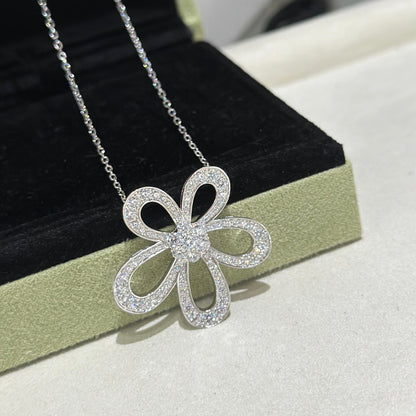 [⭐Novea]FLOWERLACE NECKLACE FULL DIAMONDS