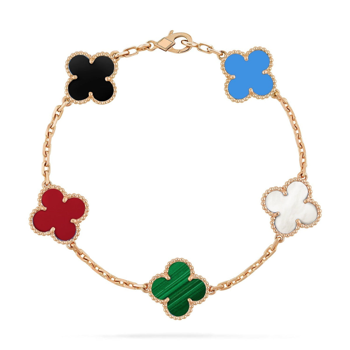 [⭐Novea]CLOVER 5 MOTIFS MULTICOLOR BRACELET