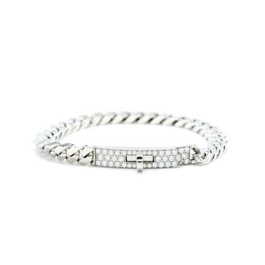 [⭐Novea]KELLY CHAIN SILVER DIAMOND BRACELET
