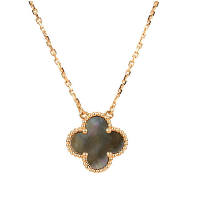 [⭐Novea]CLOVER 15MM  GRAY MOTHER OF PEARL NECKLACE