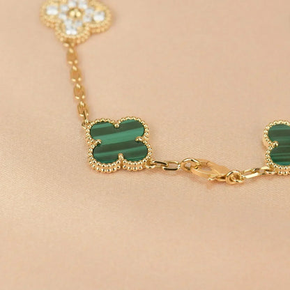 [⭐Novea] CLOVER 5 MOTIF MALACHITE BRACELET COLLECTION