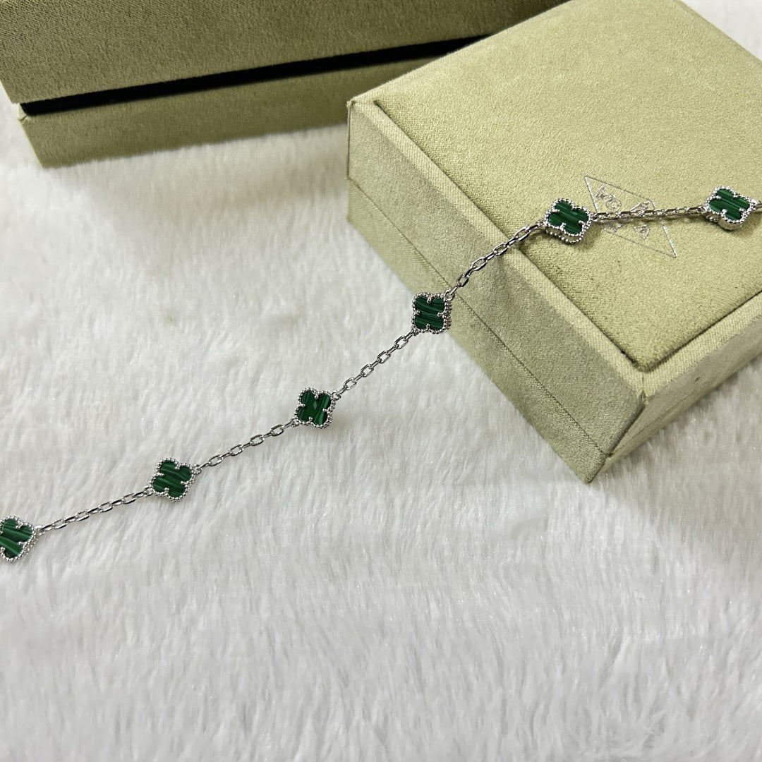 [⭐Novea]CLOVER 6 MOTIF MALACHITE BRACELET